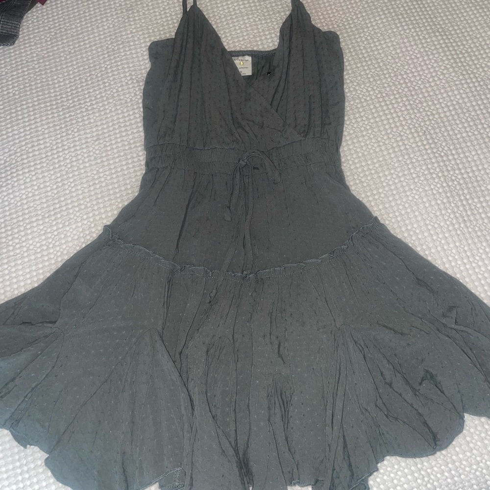 Green flowy dress